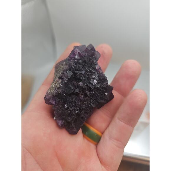 Fluorite crystal quartz cluster 2.5oz - Picture 14 of 15